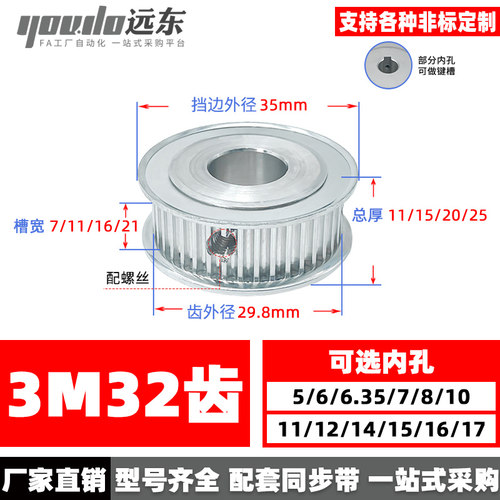 3m32两面平同步轮AF传动
