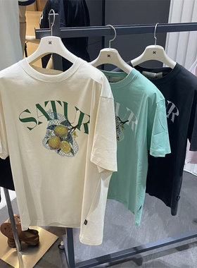 韩国代购陈先生satur短袖T恤半截袖26新款正品男女同款SA261UTS03