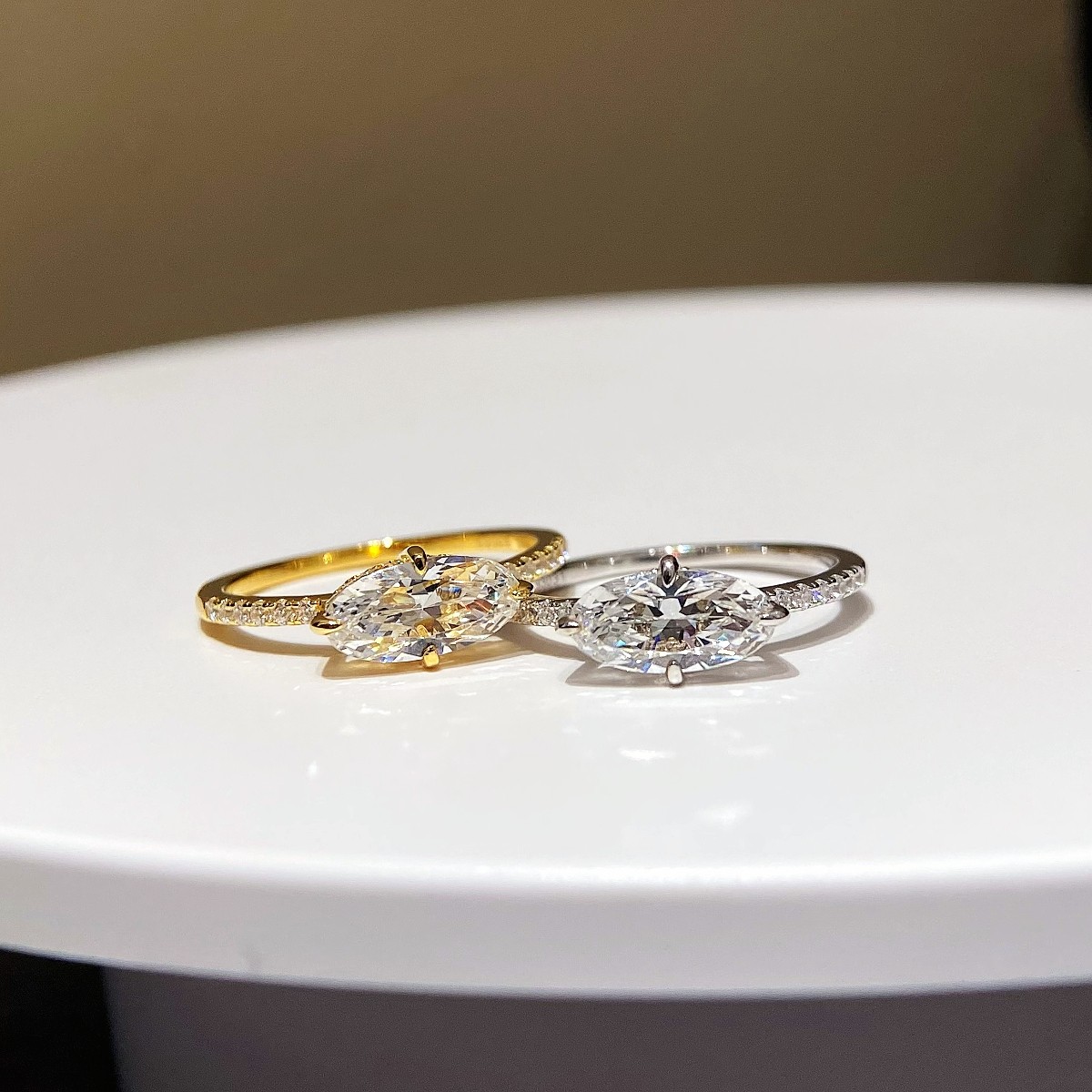 简约蛋形排钻戒指1.5克拉G色925纯银5*10mm轻奢高级感超闪鸽子蛋,饰品/流行首饰/时尚饰品新,银饰戒指,淘宝优惠券,粉丝福利购,淘宝优惠卷