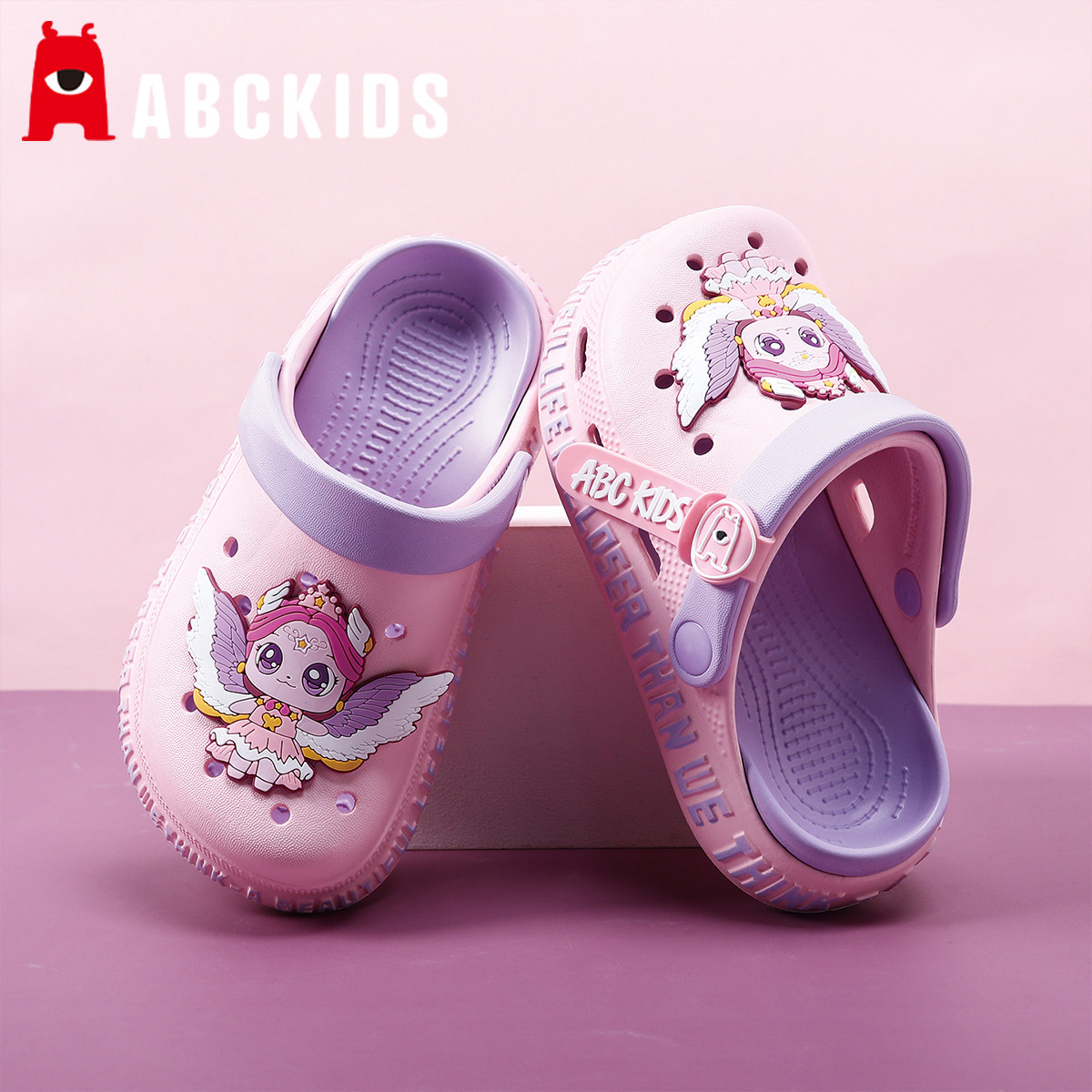 abckids女童洞洞鞋公主凉鞋图片