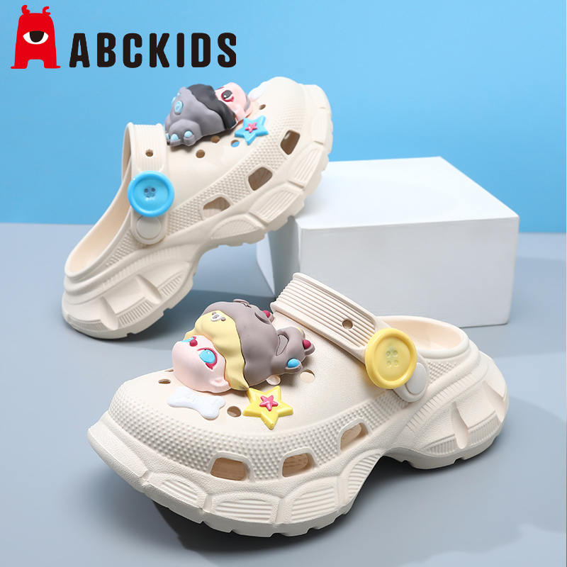abckids儿童洞洞鞋夏季男孩外穿
