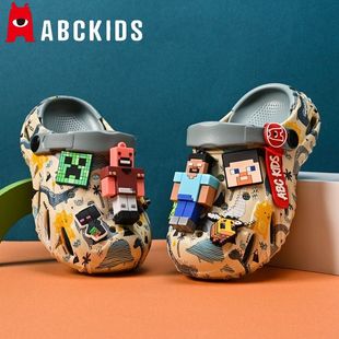 世界男童夏季 男孩凉鞋 洞洞鞋 防滑软底大童新款 凉拖潮 儿童拖鞋 我