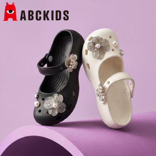 abckids儿童洞洞鞋法式芭蕾舞拖