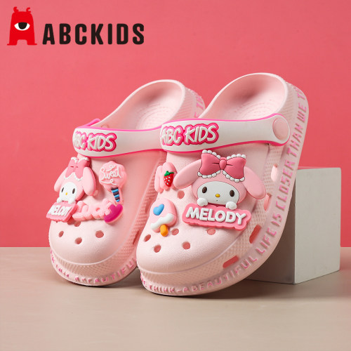 abckids儿童洞洞鞋夏季女孩