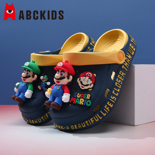 Abckids夏季儿童洞洞鞋室外防滑