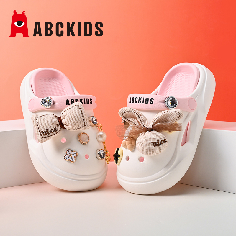 Abckids儿童洞洞鞋夏季流行透气