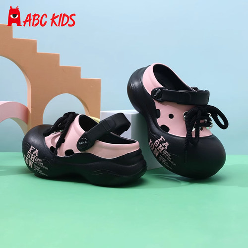 Abckids儿童洞洞鞋女童拖鞋
