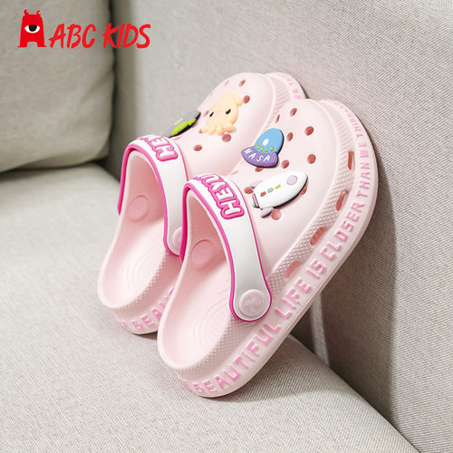 Abckids女童洞洞鞋卡通凉拖