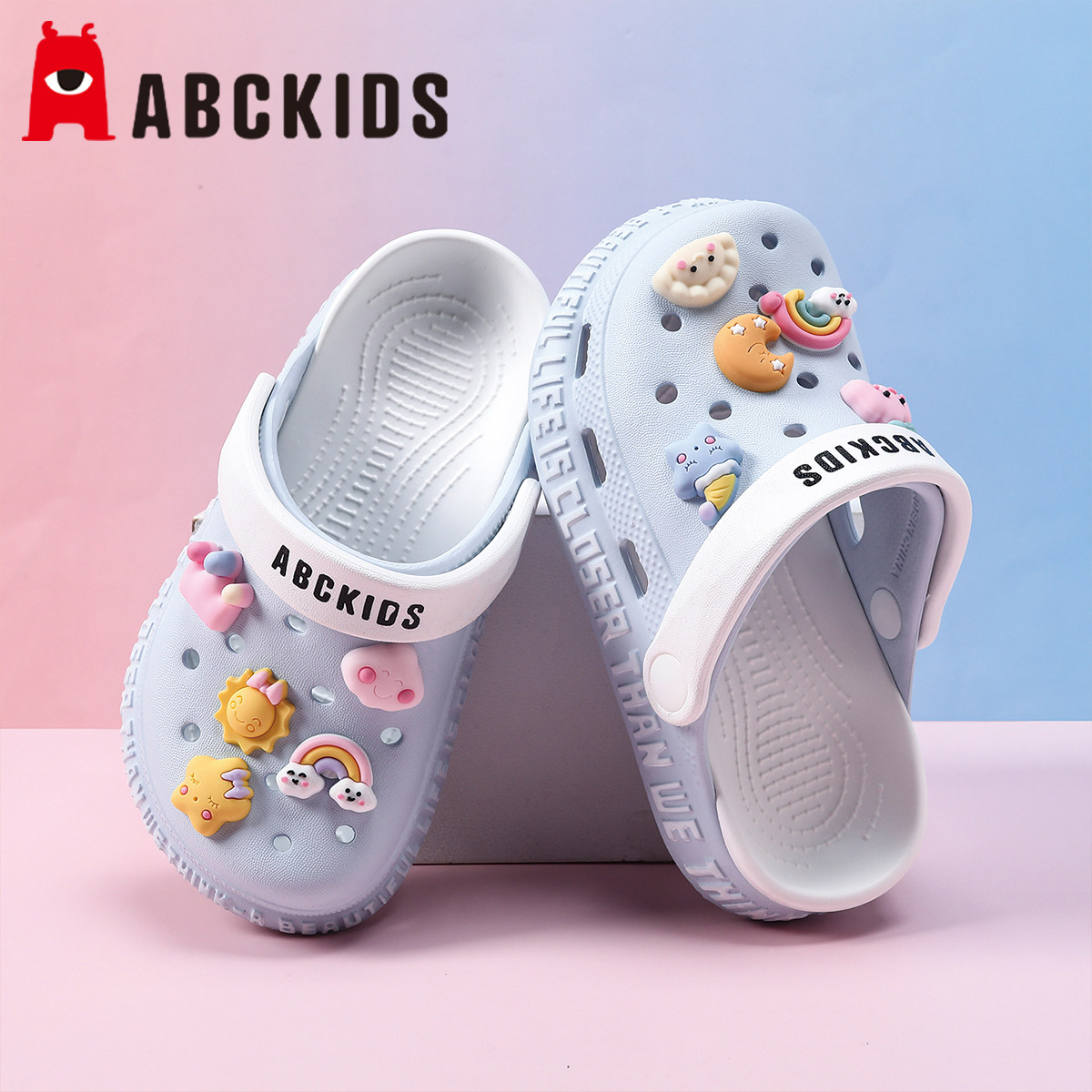 abckids儿童洞洞鞋夏季外穿凉鞋图片