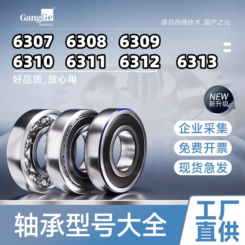 轴承型号大全6307 6308 6309 6310 6311 6312深沟球轴承6313 Z RS图片