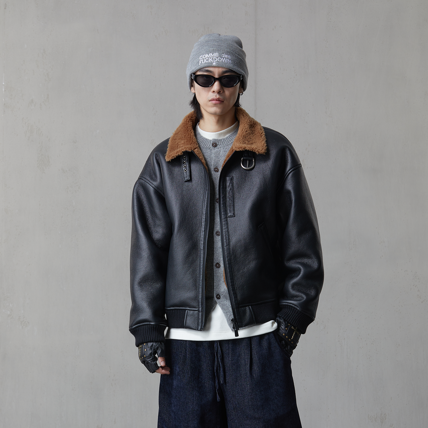 亨佰仕冬季皮毛一体内里澳毛皮衣