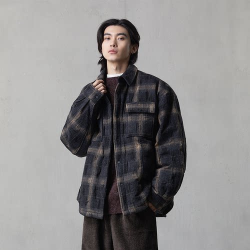 hebbles亨佰仕冬季衬衫式羽绒服