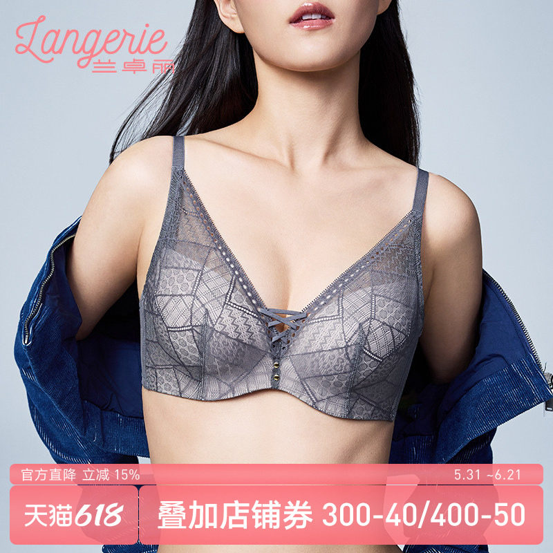 兰卓丽内衣女几何感花边豹纹元素