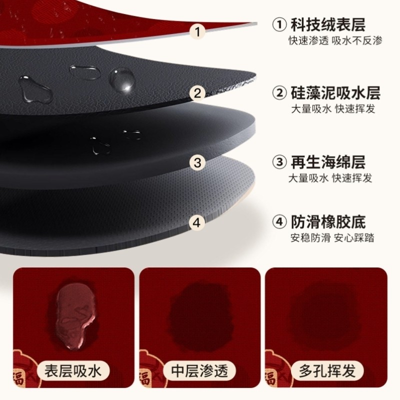 入户门地垫家用乔迁门口防滑耐脏除尘垫子入户喜庆地毯红色脚垫子,居家布艺,家用脚垫,淘宝优惠券,粉丝福利购,淘宝优惠卷