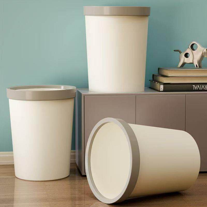 垃圾桶家用厨房客厅卧室卫生间厕所办公室大号无盖大容量压圈纸篓