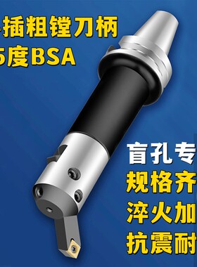 BT40-BSA25/BSA38/BSA50/BSA62/BSA72盲孔粗镗刀柄斜插镗孔基础柄