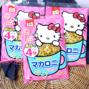 日本进口速食面条Kitty猫通心粉意大利面宝宝婴儿营养面辅食可爱
