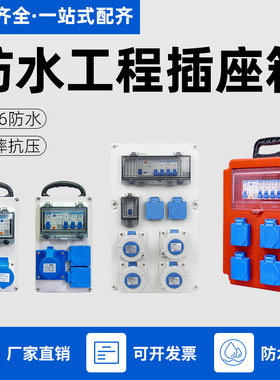 工业防水插座箱检修电源箱工地手提式挂壁式户外明装电箱配电箱