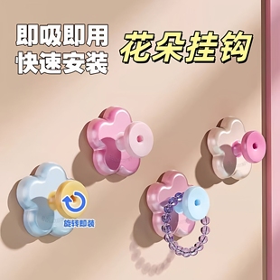 多巴胺吸盘挂钩入户门玄关放钥匙门后挂衣架收纳强力承重无痕粘贴