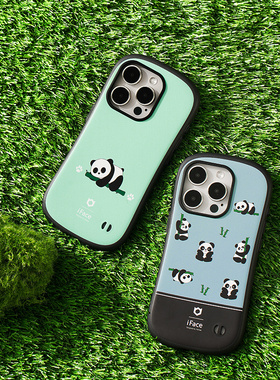 适用iphone15promax苹果15pro熊猫卡通防摔手机壳iface简约手机套Hamee