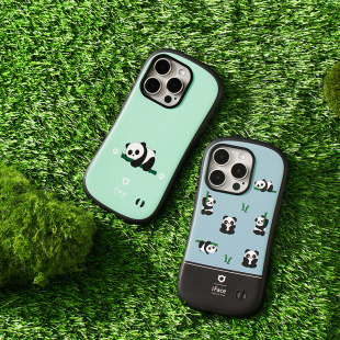 适用iphone15promax苹果15pro熊猫卡通防摔手机壳iface简约手机套Hamee