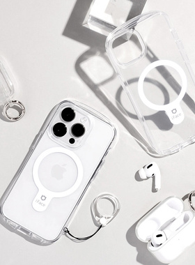 适用iPhone15ProMax防摔磁吸手机壳苹果15/15Pro/15Plus日韩简约iFace透明手机壳小蛮腰进口抗震保护套hamee