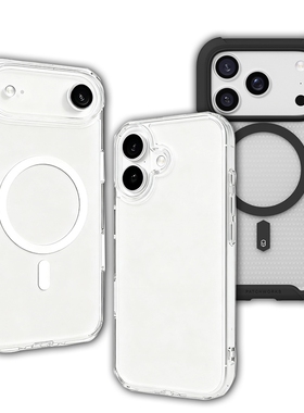 patchworks透明磁吸防摔手机壳适用苹果iphone17 pro max/iphone Air/16magsafe简约保护套商务