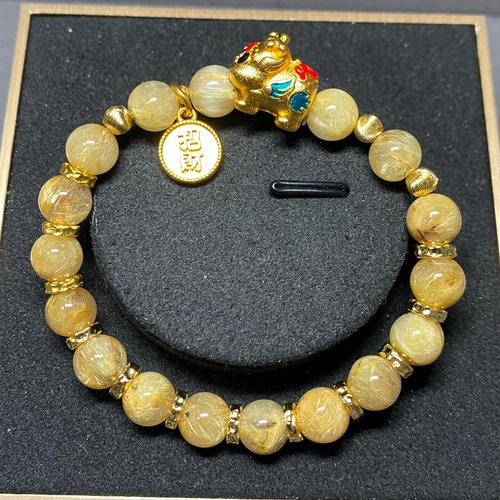 Wx041 8mm金发晶吞金兽八方来财