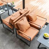 德国品质咖啡店沙发桌椅休闲餐厅奶茶店桌椅组合铁艺沙发轻奢极简