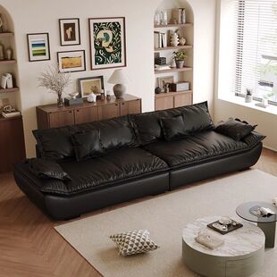 德国品质意式轻奢小户型猫爪皮帆船沙发简约沙发客厅爆可拆洗生态