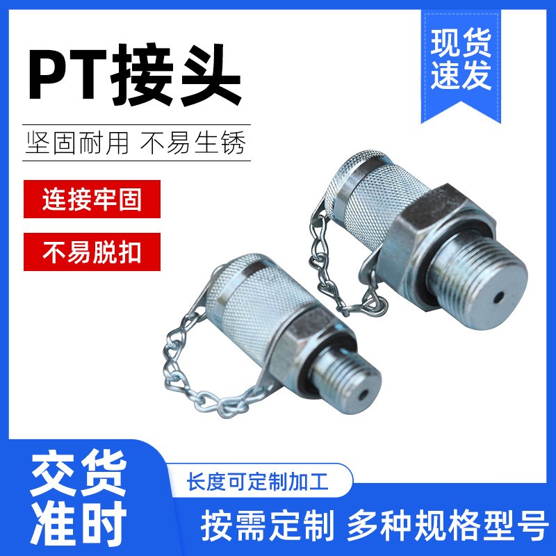测压接头304不锈钢PT-3 PT-7 软管测压点快速接头压力表转换接头