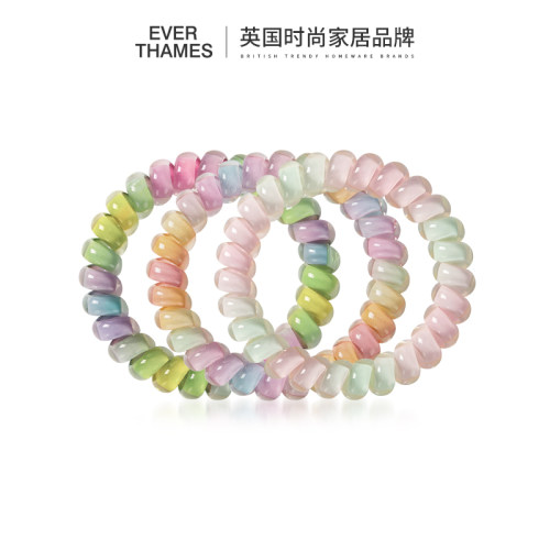 彩虹电话线发圈高弹力耐用扎头发