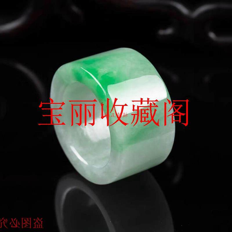 精选翡翠色戒指扳指翡翠色戒指玉戒指男款翡翠色戒指珠宝玉器首饰