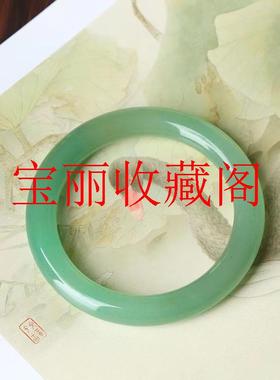 高端东陵玉手镯汉服配饰显白玉镯阳绿色翡翠圆镯饰处送妈妈款礼物