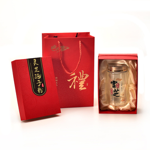 高档灵芝孢子粉礼品盒西洋参蜂蜜铁皮石斛礼盒黑红枸杞包装盒空盒