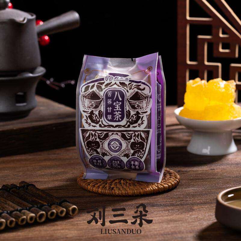 【刘三朵】宁夏特产苦荞甘草八宝茶55g盖碗茶茶泡壶煮养生