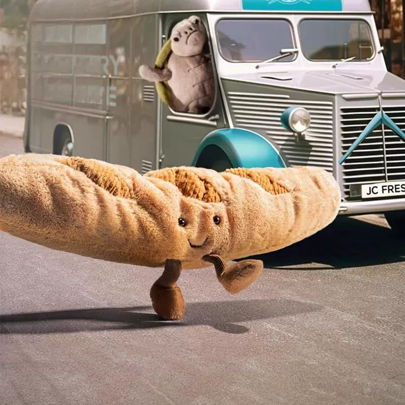 英国Jellycat趣味法棍面包毛绒玩具安抚玩偶柔软公仔娃娃生日礼物