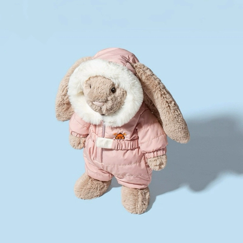 英国jellycat害羞邦尼兔滑雪装毛绒玩具娃娃公仔礼物2025圣诞新品