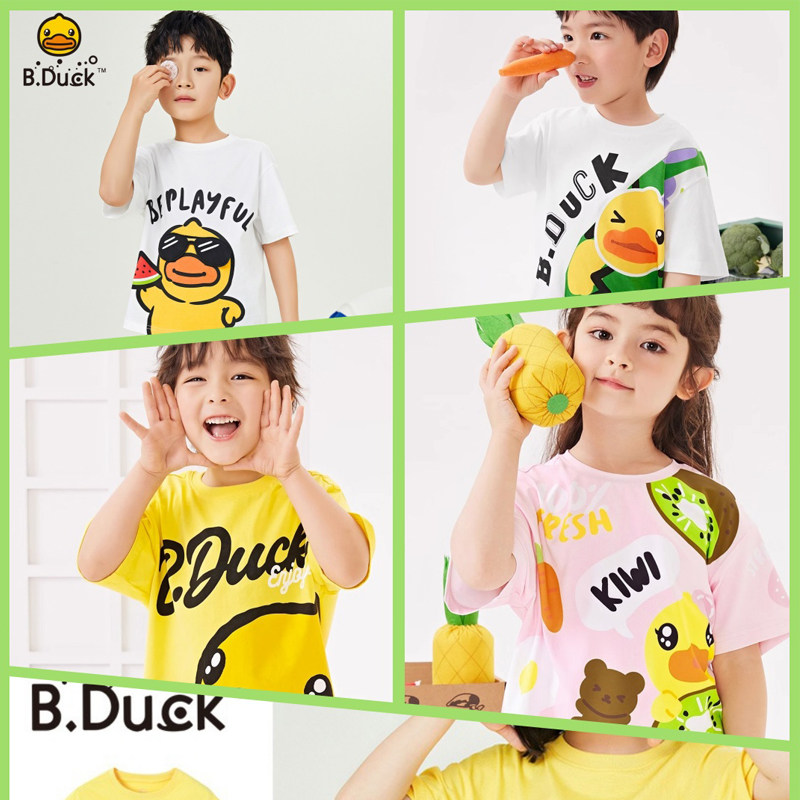 bduck小黄鸭童装短袖T恤男童2025年夏季新款纯棉儿童半袖体恤上衣