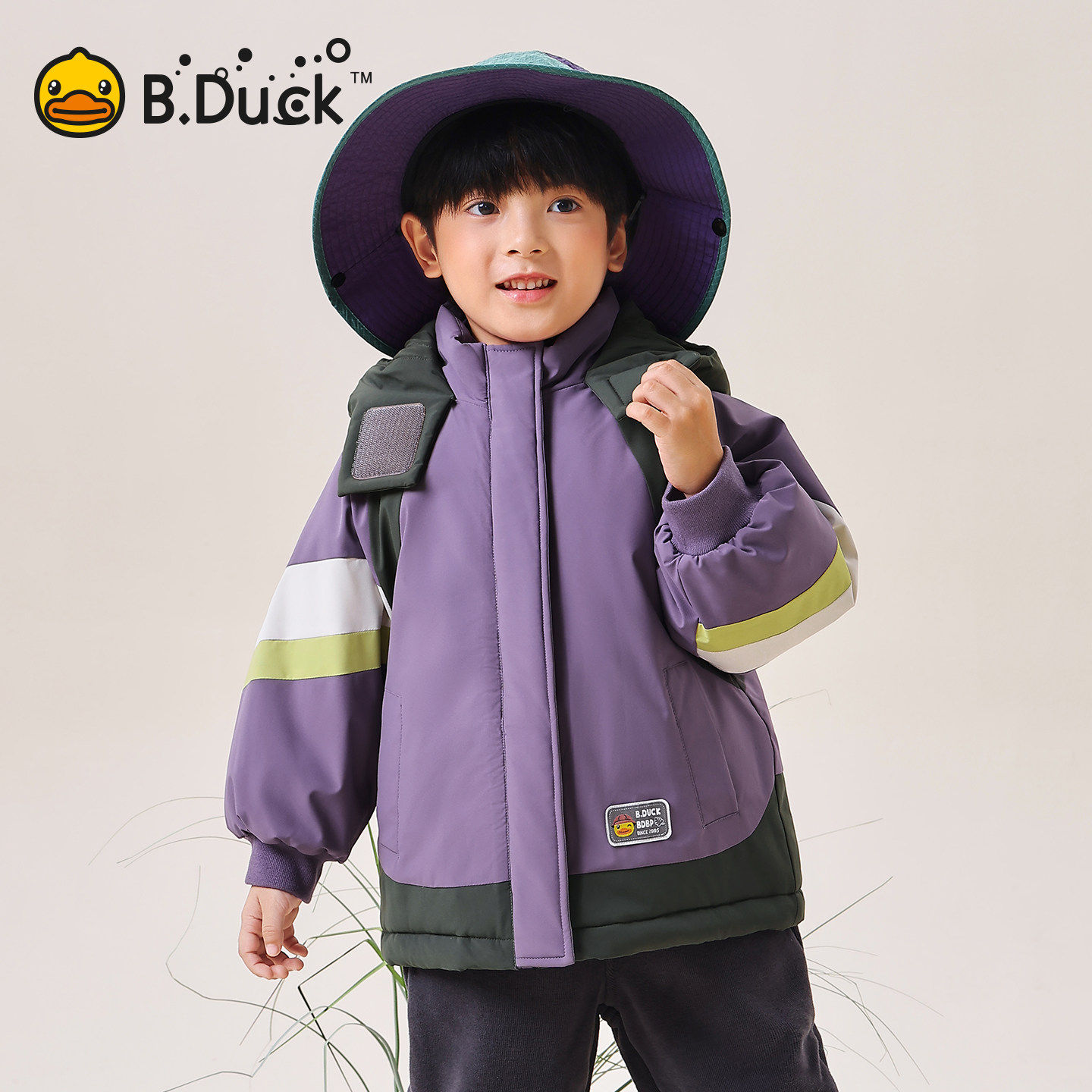 小黄鸭儿童加厚保暖棉服外套