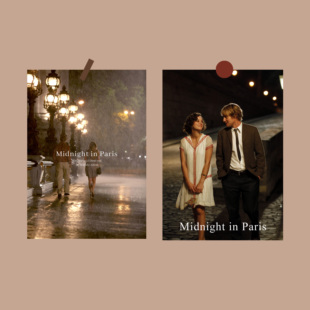伍迪艾伦午夜巴黎电影海报 饰画报背景墙贴文艺 客厅卧室墙面装