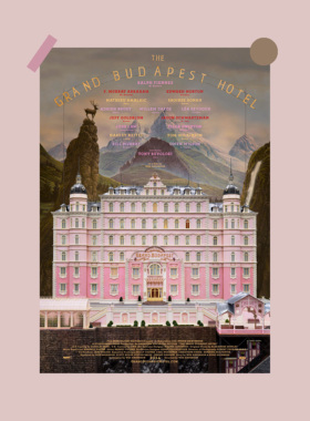 Wes Anderson 布达佩斯大饭店电影海报 宿舍墙贴卧室客厅装饰画报