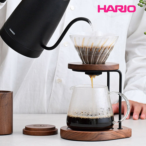 HARIO胡桃木手冲咖啡套装器具