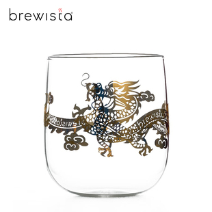 Brewista龙年限定玻璃杯 咖啡杯拿铁杯单品杯ins风家用水杯