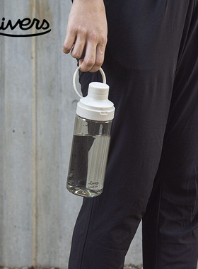 日本Rivers LOOP防漏运动水瓶 随行杯户外露营手提大容量水壶刻度