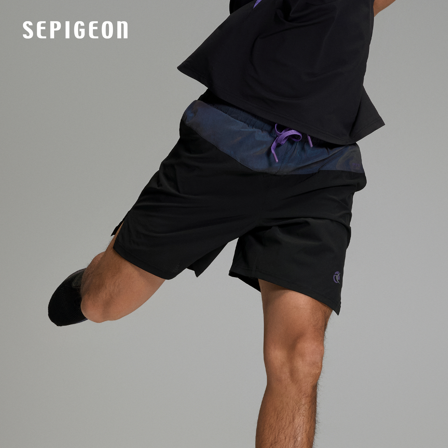 SEPIGEON拼接运动速干短裤网球短裤