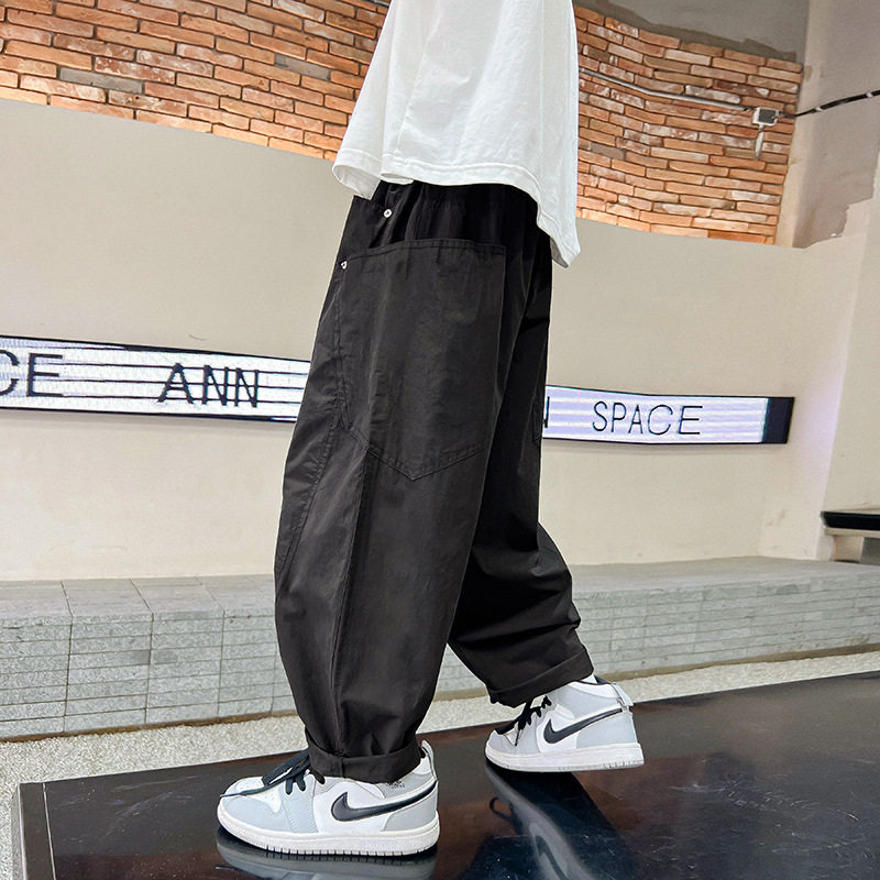 男童夏季韩系直筒工装裤2026新款儿童宽松长裤男孩薄款中大童裤子