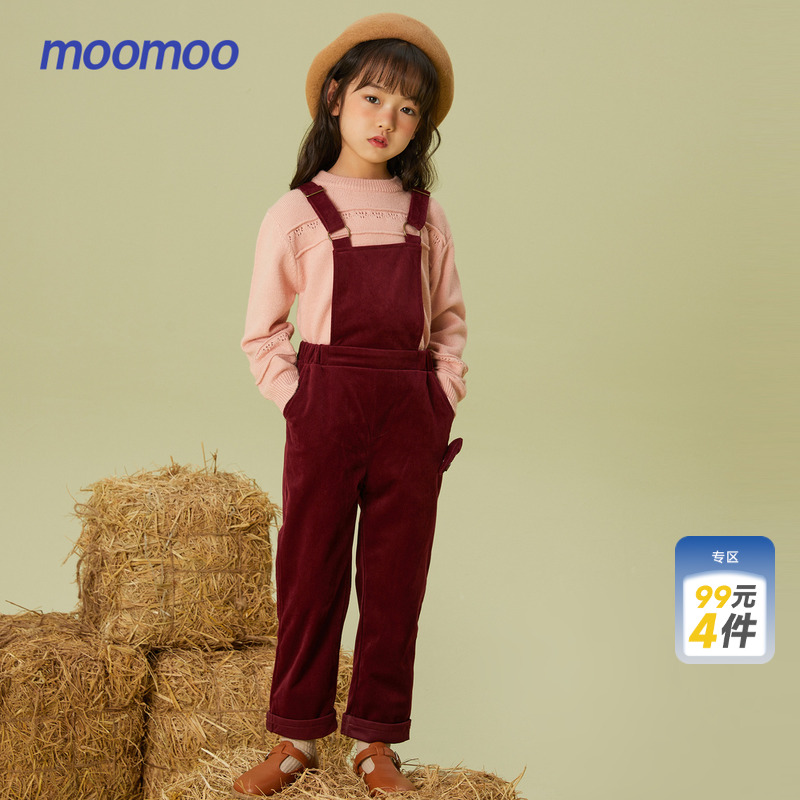 moomoo童装背带裤春秋