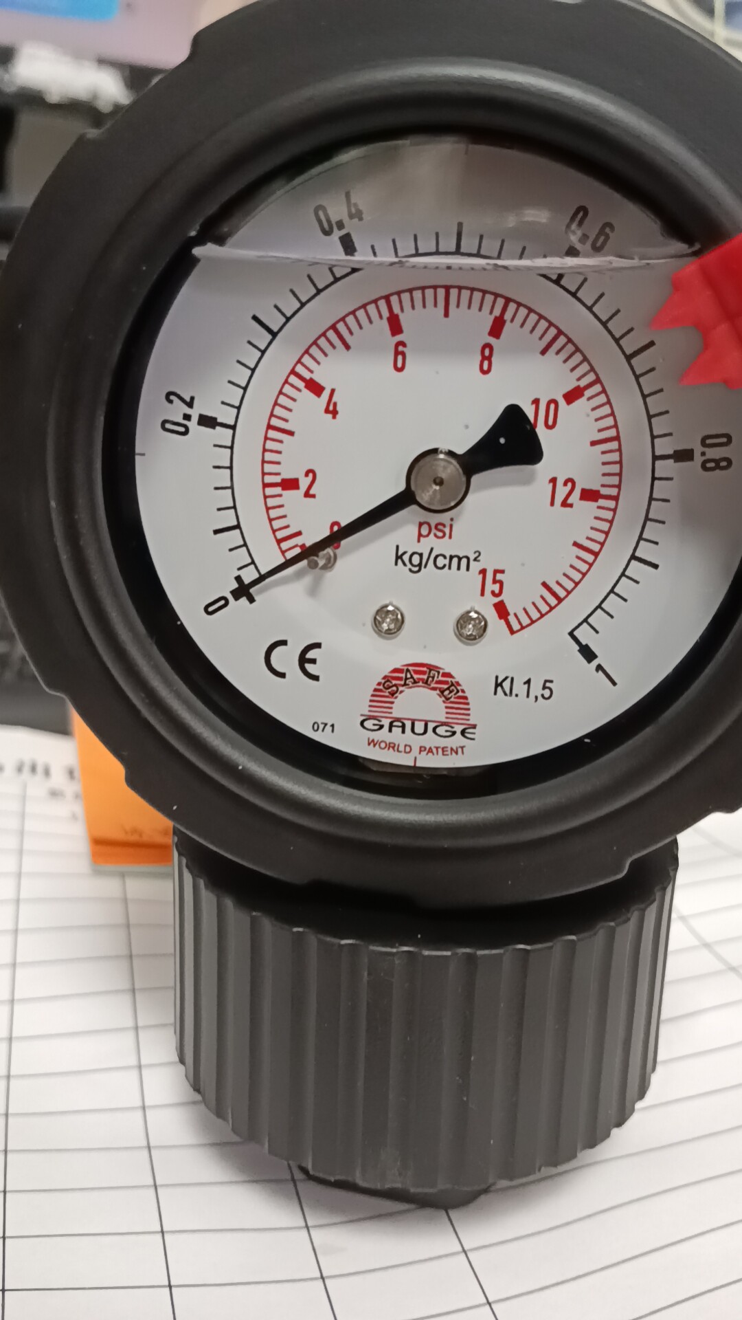 台湾华记压力表带理GR-AC 0-1kg开票赠品随货