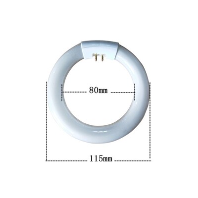 9W显微镜灯管T6内四针FCL9EX-N外径115mm内径80mm四针内6400k